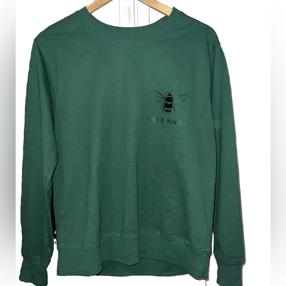 🐝 Bee Kind Emerald Crew Neck Sweatshirt - Picture 1 of 5